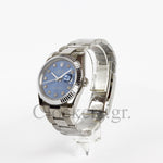 DATEJUST 36MM SS SILVER OYSTER BLUE DIAL DIAMONDS MARKERS CLONE