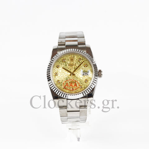 DATEJUST 36MM SS SILVER OYSTER SILVER DIAL DIAMONDS MARKERS CLONE