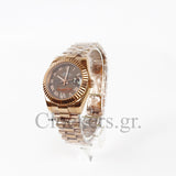 DATEJUST 31MM ROSE GOLD OYSTER BROWN DIAL RHOMAN MARKERS