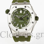 AUDEMARS PIGUET ROYAL OAK OFFSHORE DIVER 15710ST.OO.A052CA.01 KHAKI INDEX STAINLESS STEEL RUBBER 42MM CLONE