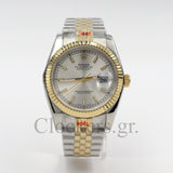 DATEJUST 36MM 2-TONE GOLD OYSTER WHITE DIAL STICKS MARKERS