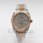 DATEJUST 36MM 2-TONE ROSE GOLD JUBILEE GREY DIAL STICKS MARKERS