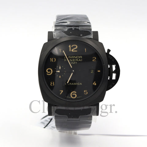 PANERAI PAM 1438 LUMINOR MARINA 1950 3 DAY AUTOMATIC GMT CERAMICA BRACELET