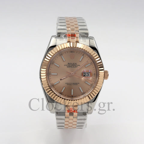 DATEJUST 36MM 2-TONE BRONZE PINK DIAL STICK MARKERS