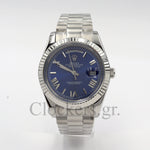 DAY-DATE II 40MM SILVER BLUE DIAL DIAL ROMAN MARKERS