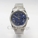 DAY-DATE II 40MM SILVER BLUE DIAL DIAL ROMAN MARKERS