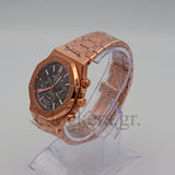 AUDEMARS PIGUET ROYAL OAK CHRONOGRAPH PINK GOLD BLACK DIAL