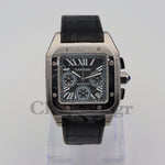 SANTOS 100 STEEL AUTOMATIC CHRONOGRAPH LARGE MEN'S WATCH