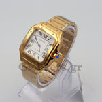 SANTOS DE CARTIER WATCH LARGE MODEL, AUTOMATIC,  GOLD,  INTERCHANGEABLE