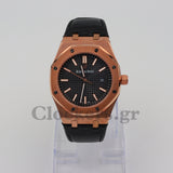 AUDEMARS PIGUET ROYAL OAK AUTOMATIC ROSE GOLD BLACK DIAL