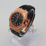 AUDEMARS PIGUET ROYAL OAK AUTOMATIC ROSE GOLD BLACK DIAL