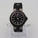 BVLGARI ALUMINIUM 40MM GREYBLACK DIAL RUBBER BEZEL