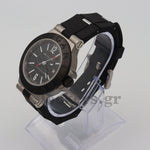 BVLGARI ALUMINIUM 40MM GREYBLACK DIAL RUBBER BEZEL