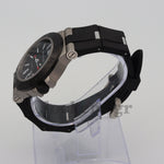 BVLGARI ALUMINIUM 40MM GREYBLACK DIAL RUBBER BEZEL