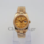 DAYDATE 36MM YELLOW GOLD GOLD DIAL DIAMONDS MARKERS