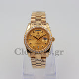 DAYDATE 36MM YELLOW GOLD GOLD DIAL DIAMONDS MARKERS