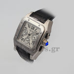 SANTOS 100 STEEL AUTOMATIC CHRONOGRAPH LARGE MEN'S