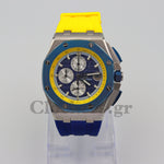 AUDEMARS PIGUET ROYAL OAK OFFSHORE  STEEL BLUE/YELLOW DIAL