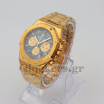 AUDEMARS PIGUET ROYAL OAK CHRONOGRAPH 41MM YELLOW GOLD BLUE DIAL