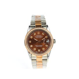 DATEJUST 36MM 2-TONE GOLD JUBILEE BRAWN DIAL DIAMONDS MARKERS QUALITY 2A