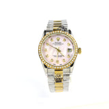 DATEJUST 36MM 2-TONE GOLD JUBILEE PINK DIAL DIAMONDS MARKERS QUALITY 2A